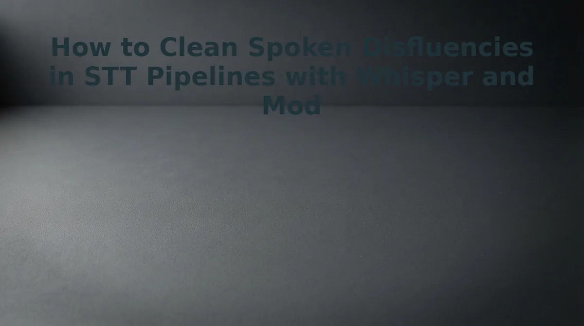 How to Clean Spoken Disfluencies in STT Pipelines with Whisper and Modern NLP