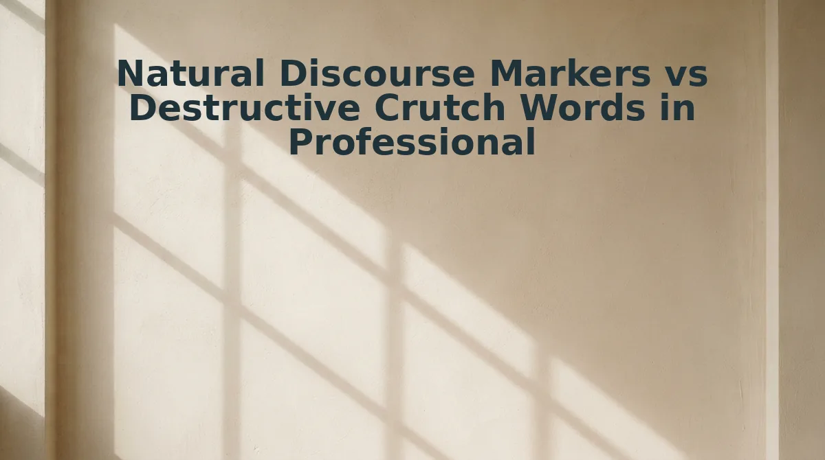 Natural Discourse Markers vs Destructive Crutch Words in Professional Audio