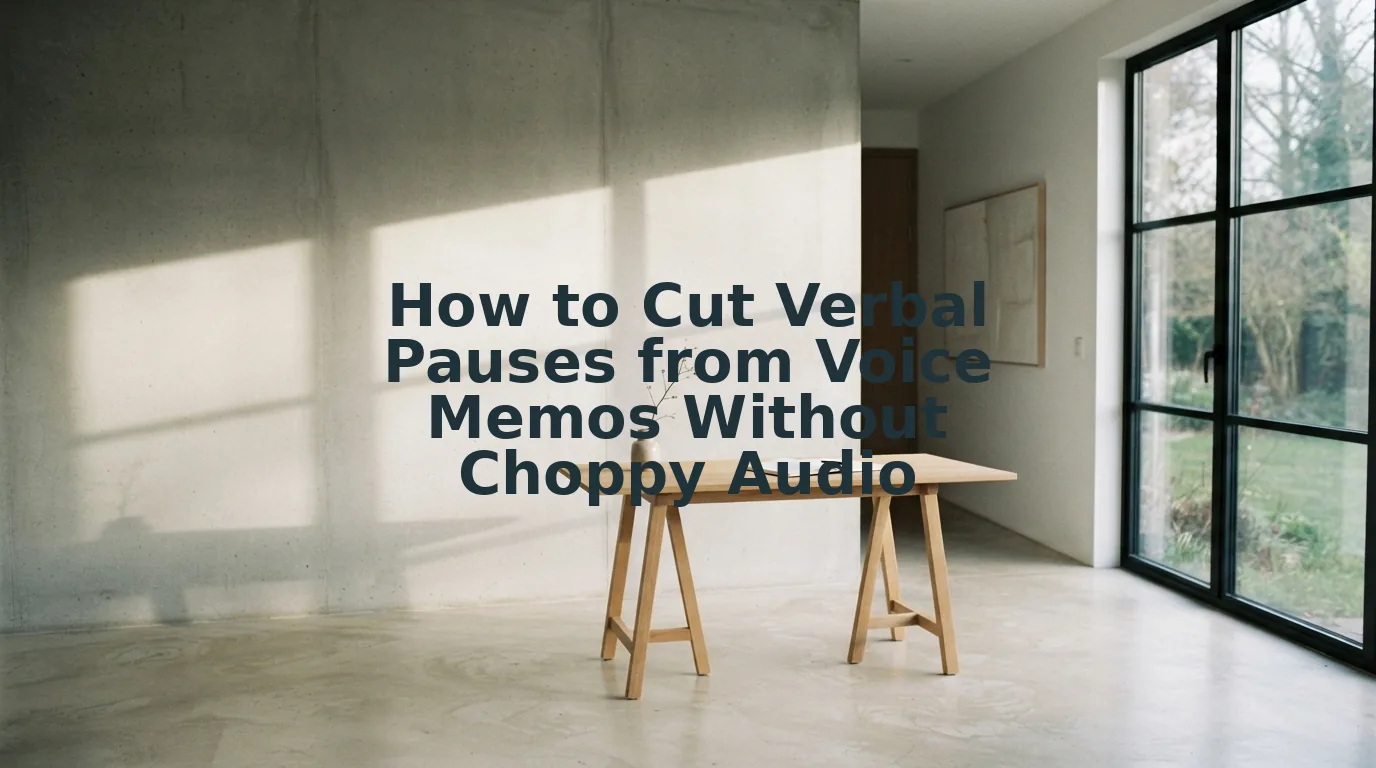Cut Verbal Pauses from Voice Memos Without Choppy Audio