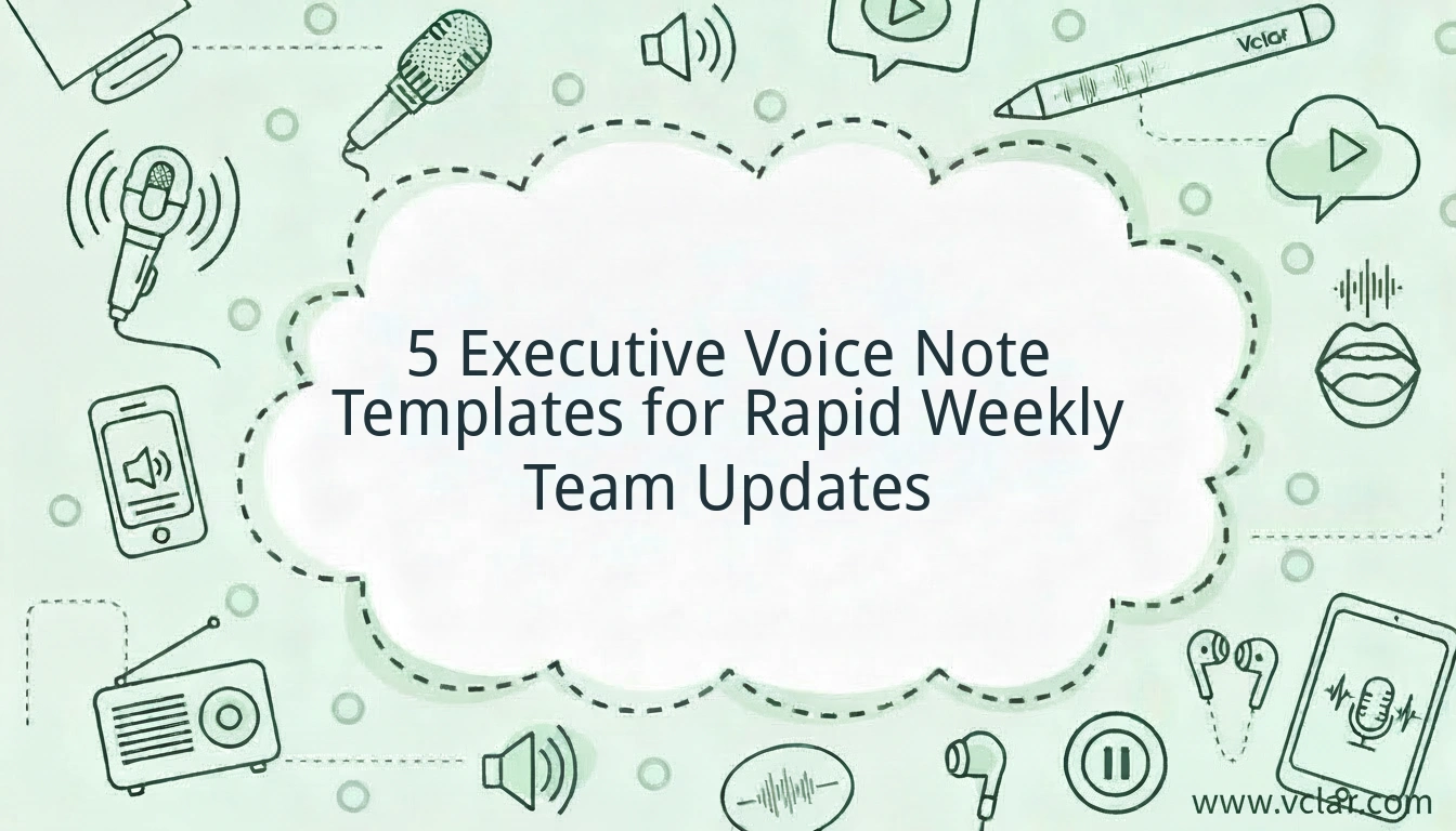 Executive Voice Note Templates for Rapid Weekly Team Updates