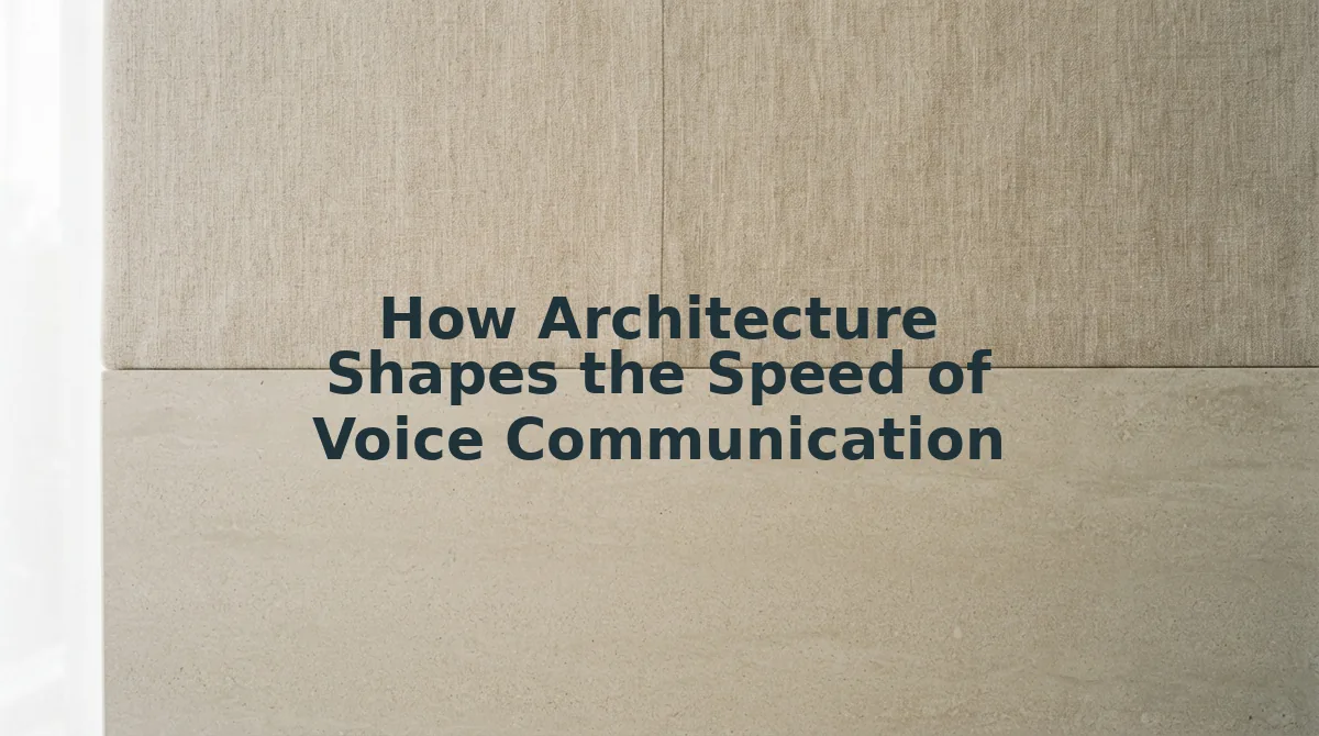 How Architecture Shapes the Speed of Voice Communication