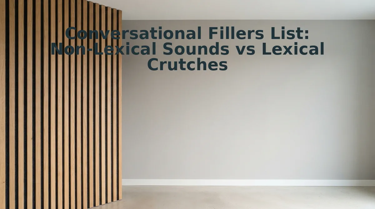 Conversational Fillers List: Non-Lexical Sounds vs Lexical Crutches