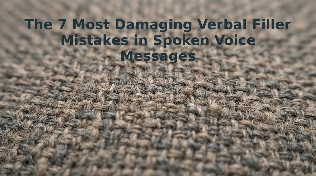 The 7 Most Damaging Verbal Filler Mistakes in Spoken Voice Messages