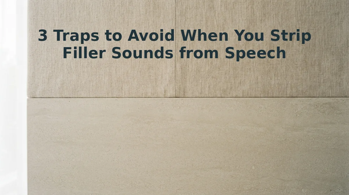 3 Traps to Avoid When You Strip Filler Sounds from Speech