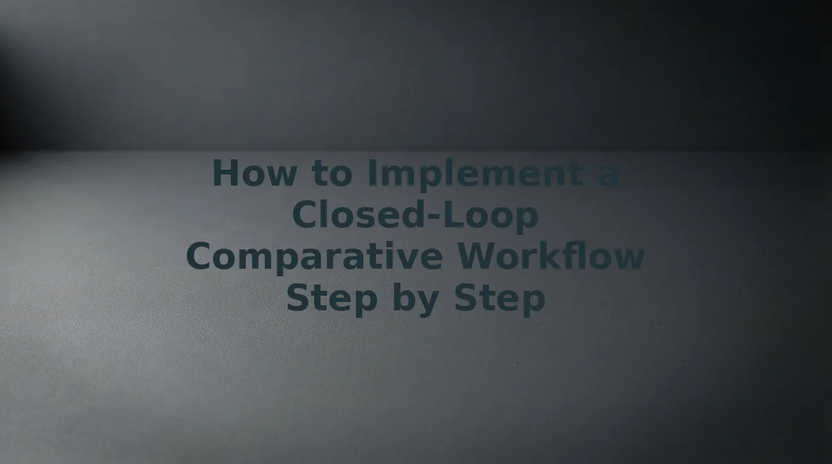 How to Implement a Closed-Loop Comparative Workflow Step by Step