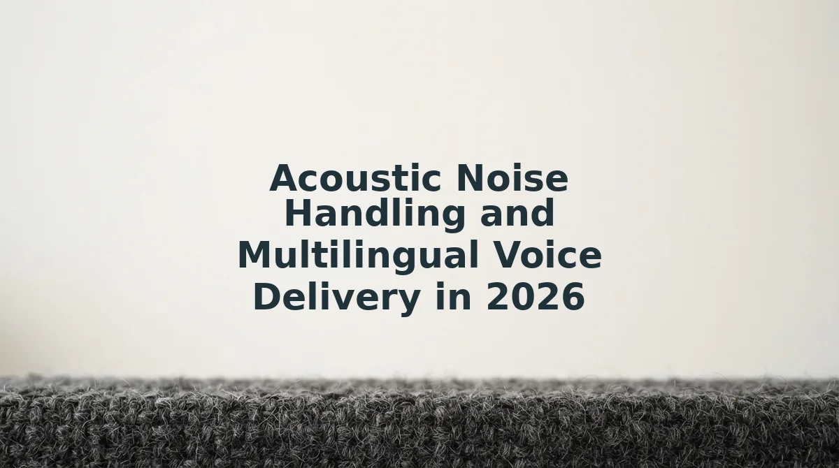 Acoustic Noise Handling and Multilingual Voice Delivery in 2026