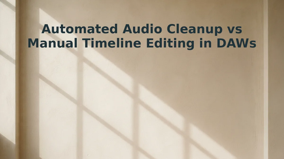 Automated Audio Cleanup vs Manual Timeline Editing in DAWs