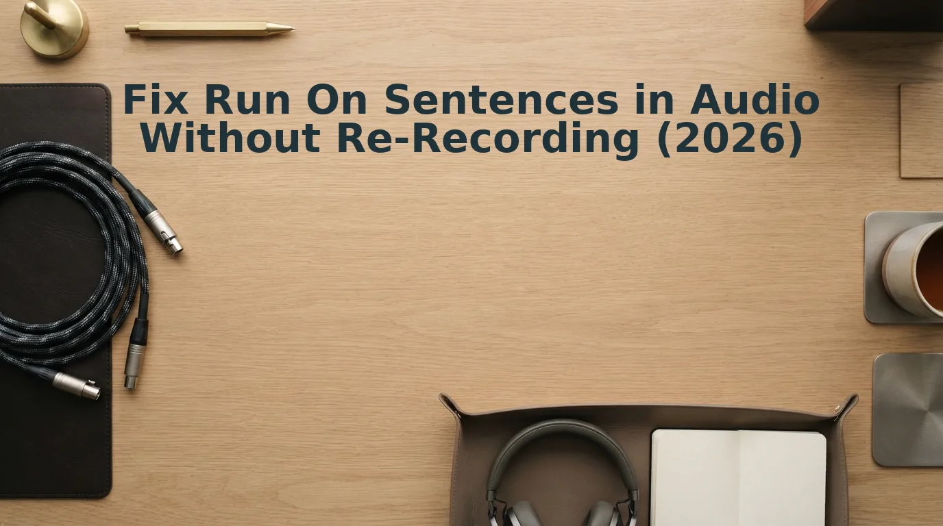 Fix Run On Sentences in Audio With AI Cleaners