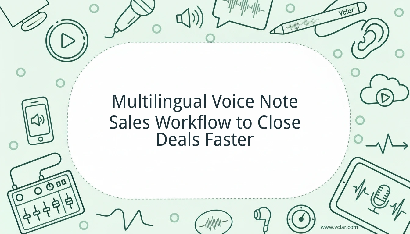 Enterprise account executive recording a multilingual voice note workflow for cross border client closing