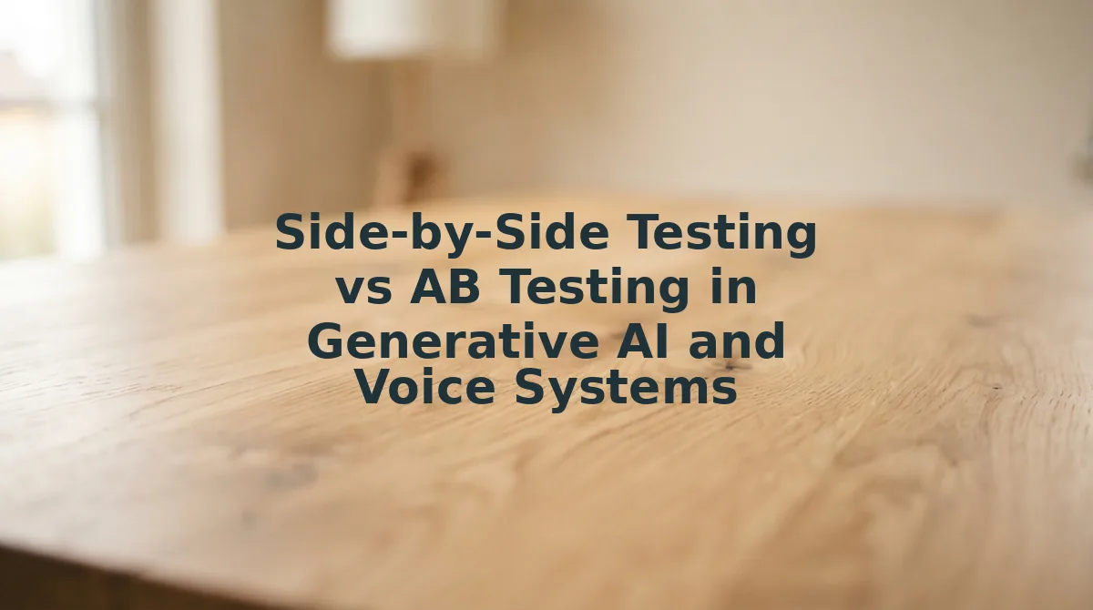 Side-by-Side Testing vs AB Testing in Generative AI and Voice Systems