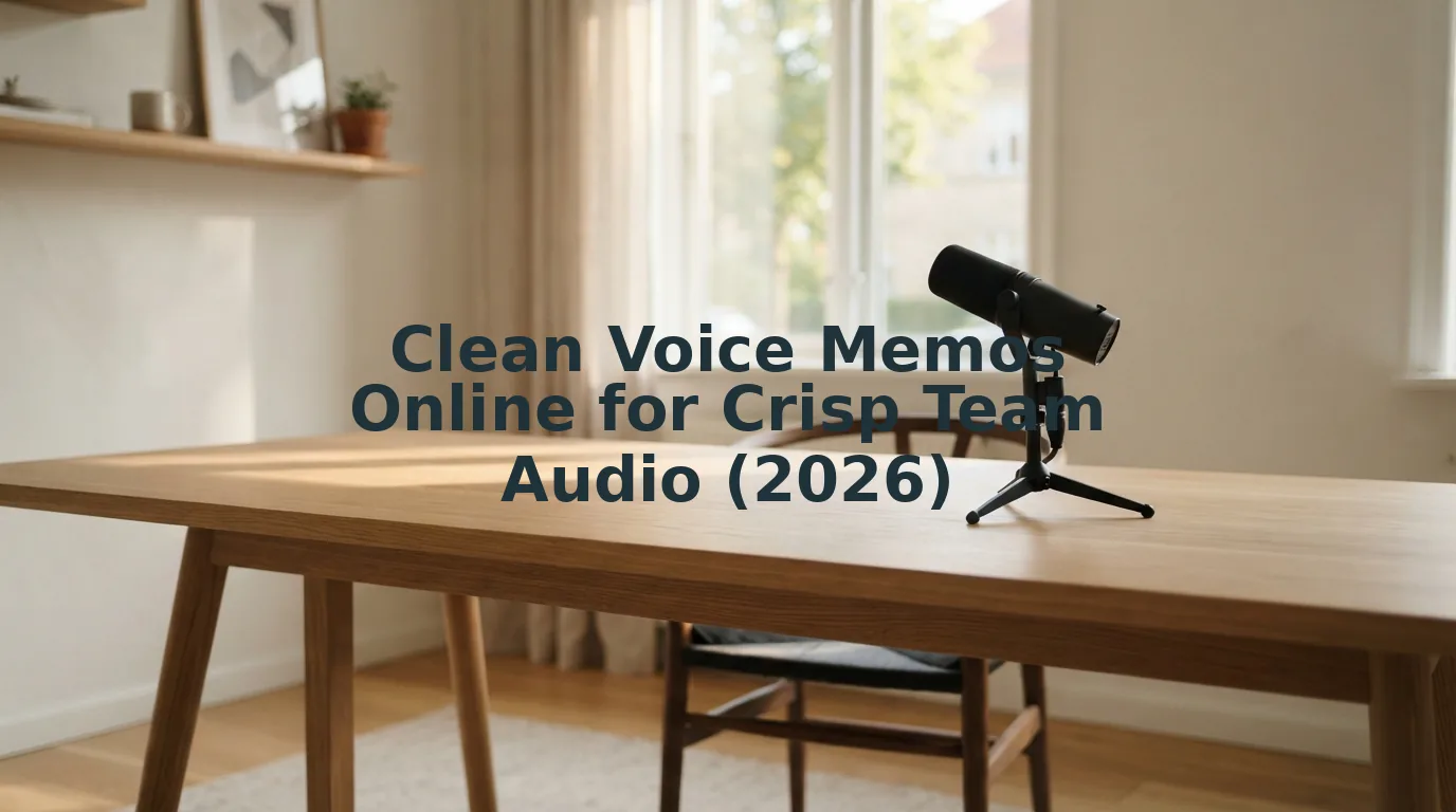 Clean Voice Memos Online for Sharper Team Updates