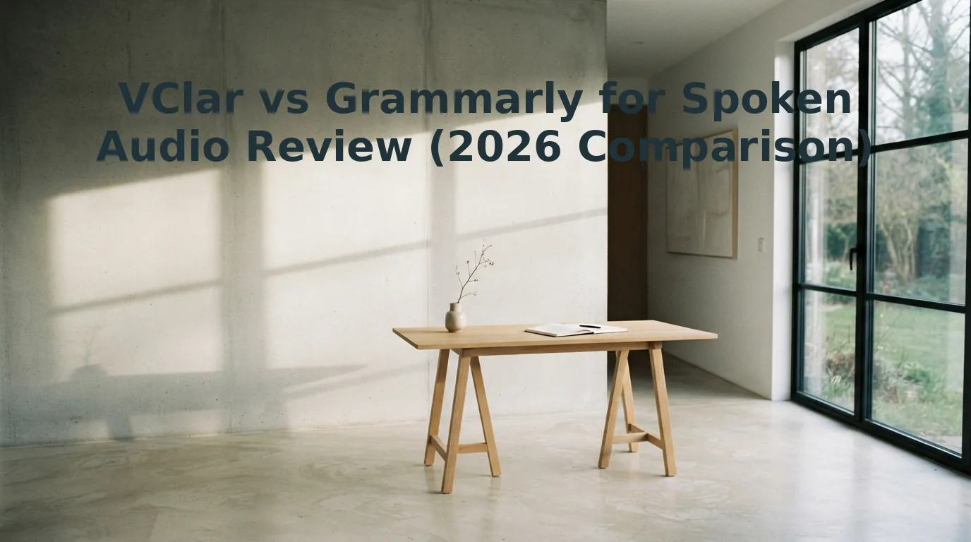 VClar vs Grammarly for Spoken Audio Review 2026