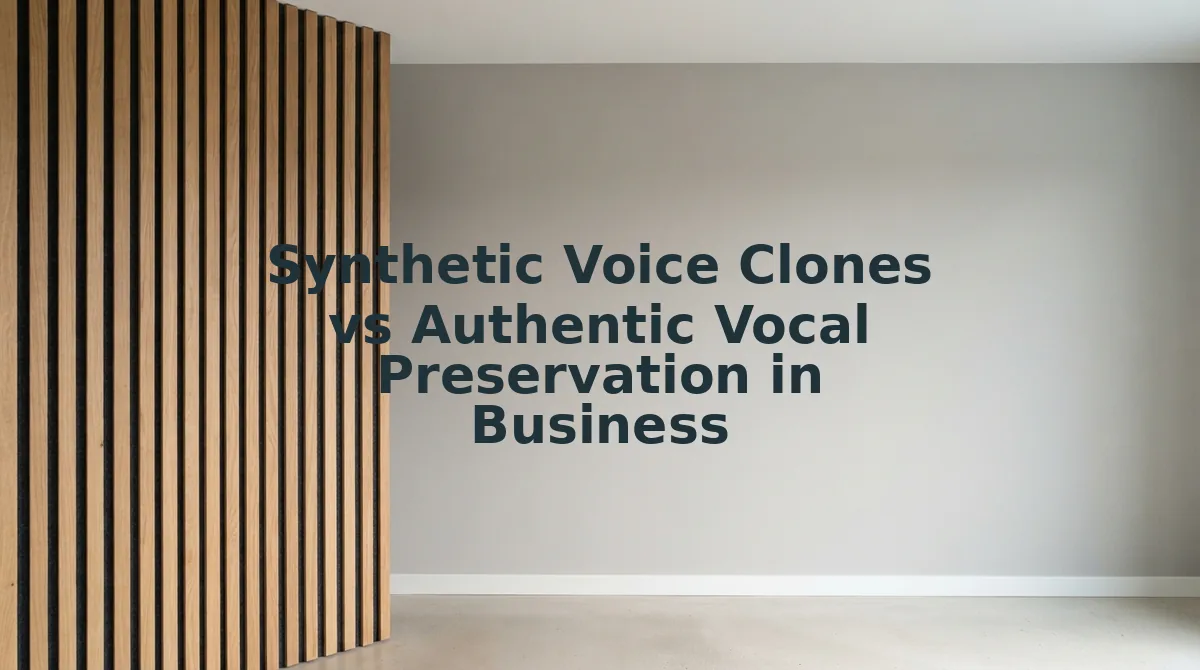 Synthetic Voice Clones vs Authentic Vocal Preservation in Business