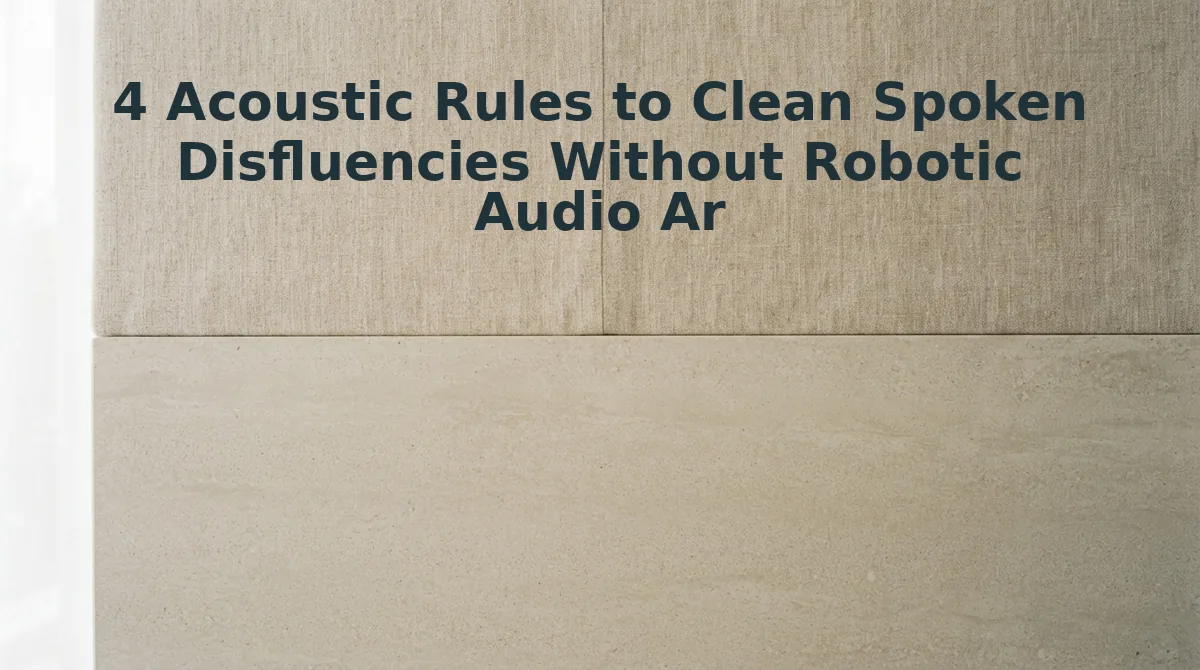 4 Acoustic Rules to Clean Spoken Disfluencies Without Robotic Audio Artifacts