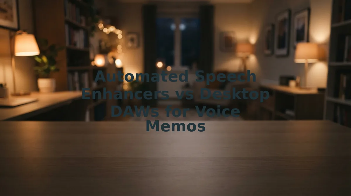 Automated Speech Enhancers vs Desktop DAWs for Voice Memos