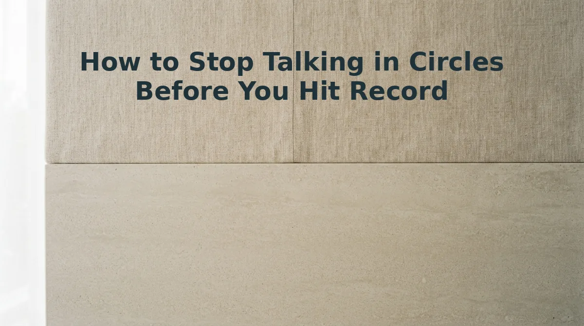 How to Stop Talking in Circles Before You Hit Record