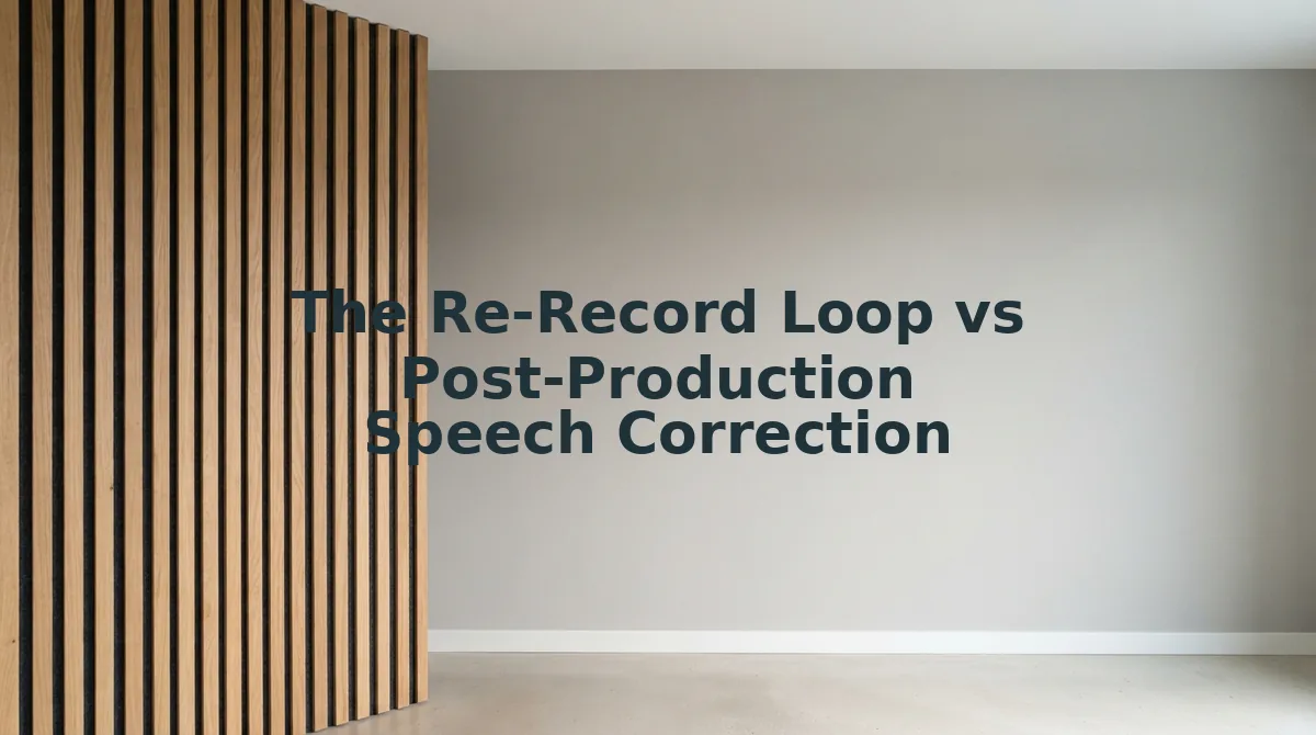 The Re-Record Loop vs Post-Production Speech Correction