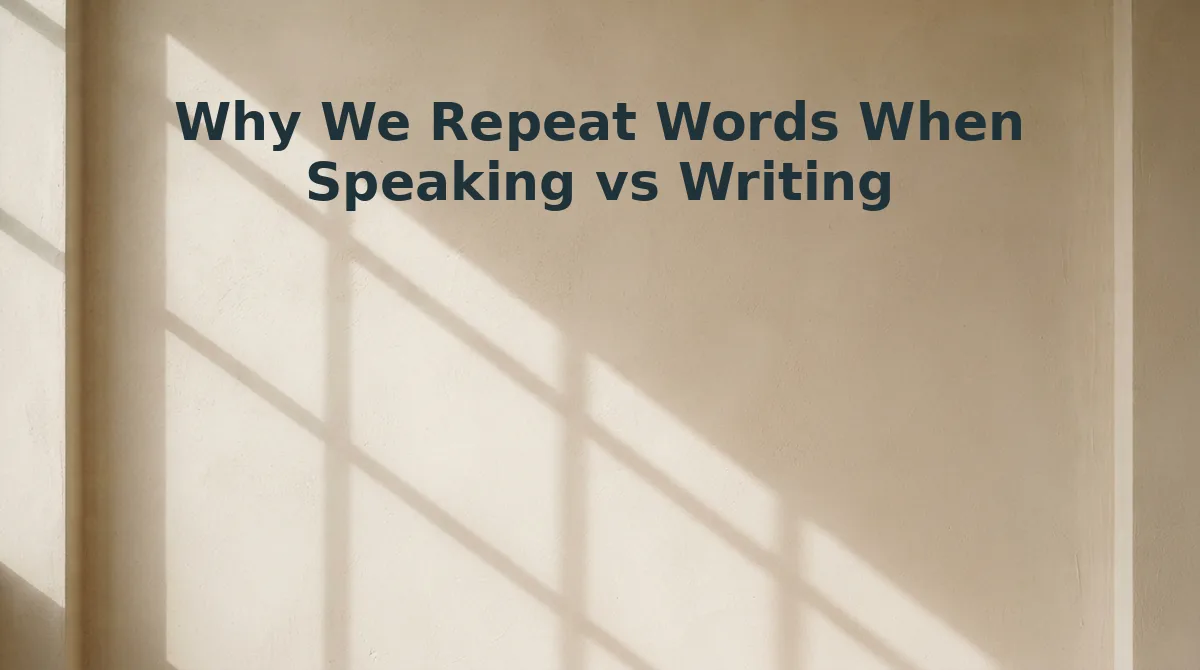 Why We Repeat Words When Speaking vs Writing