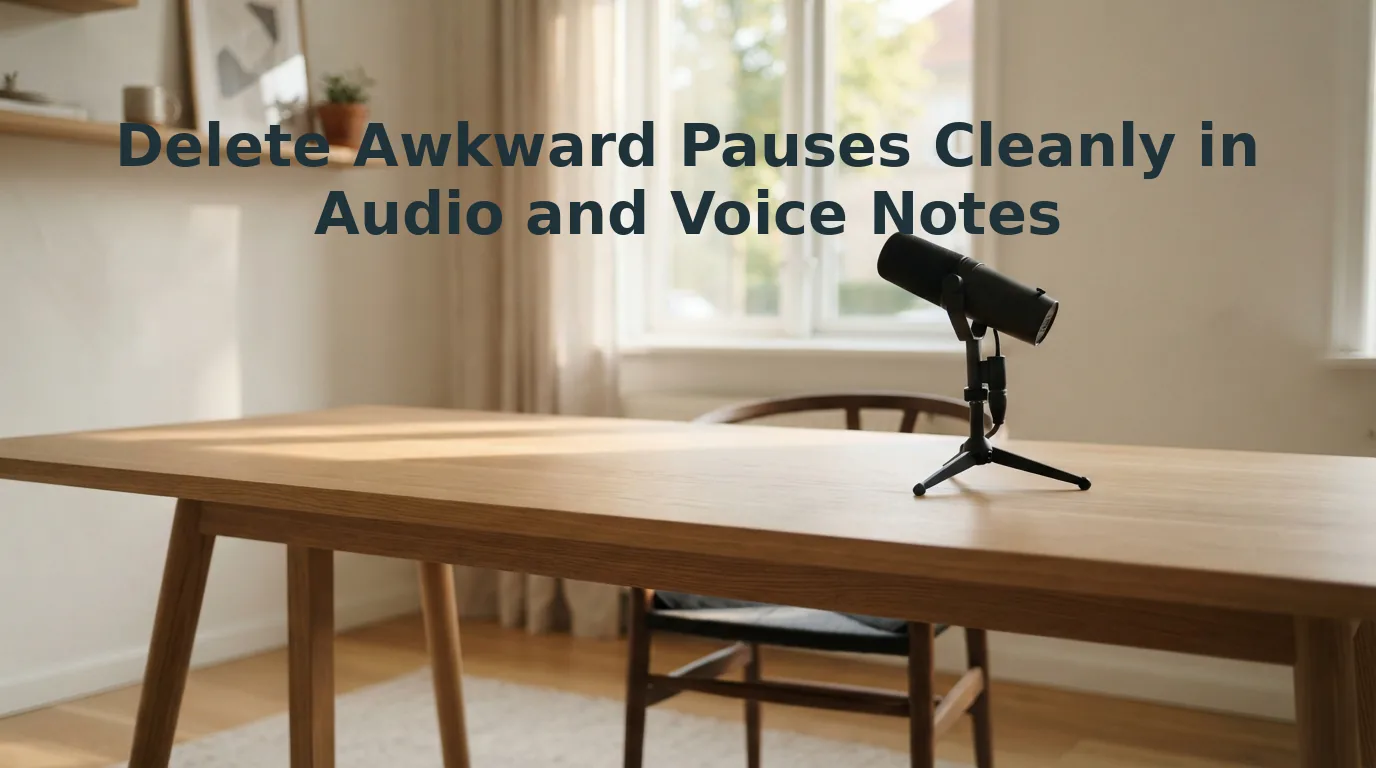 Delete Awkward Pauses from Spoken Voice Notes Cleanly