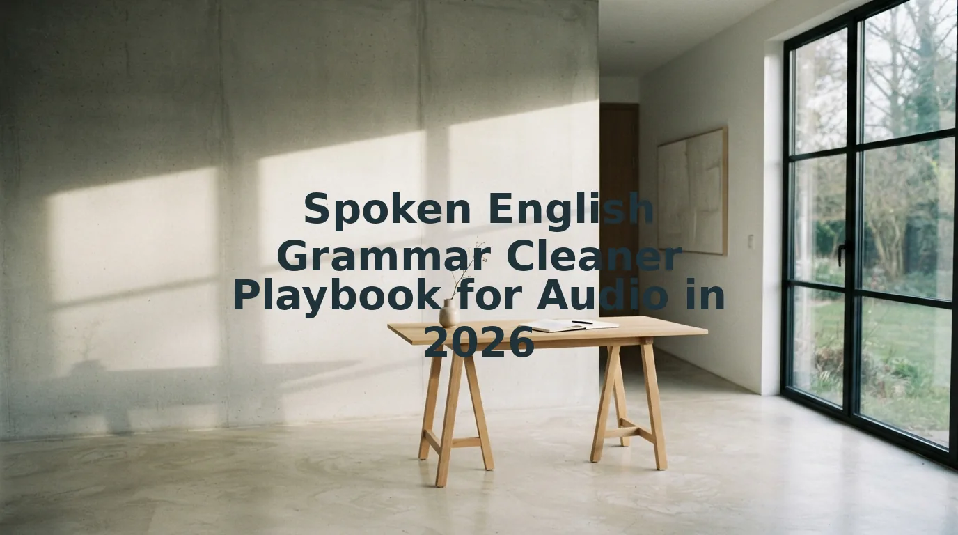Spoken English Grammar Cleaner Playbook for Audio