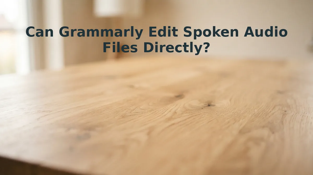 Can Grammarly Edit Spoken Audio Files Directly?
