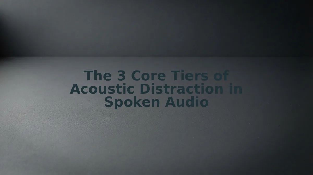 The 3 Core Tiers of Acoustic Distraction in Spoken Audio