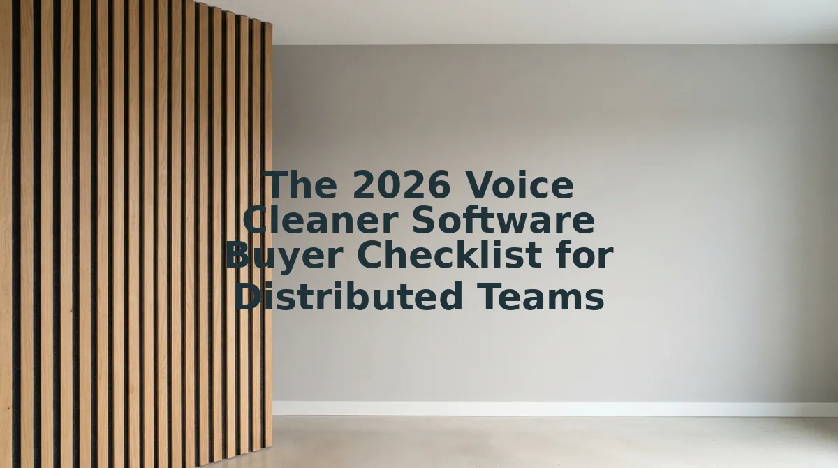 The 2026 Voice Cleaner Software Buyer Checklist for Distributed Teams