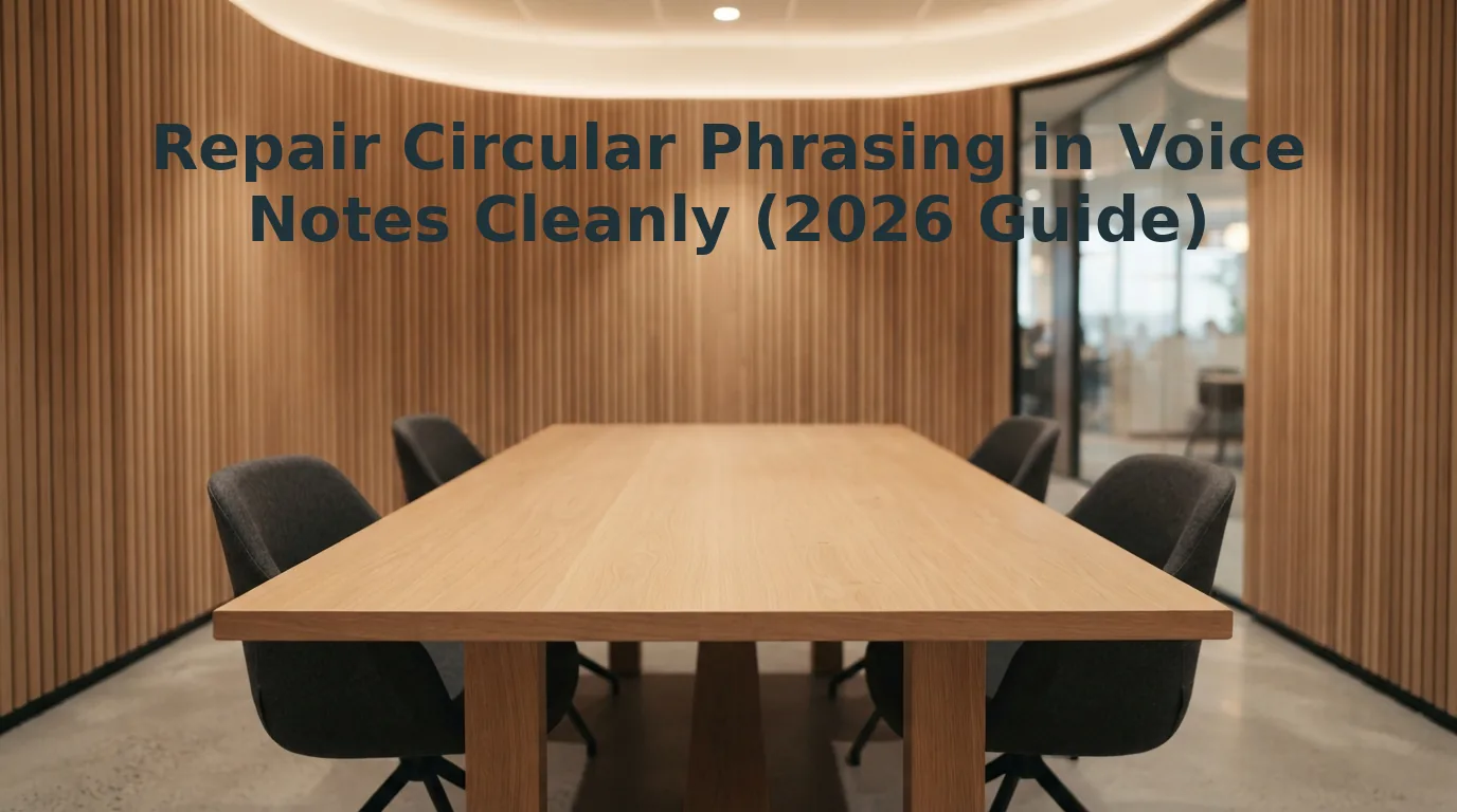 Repair Circular Phrasing in Voice Notes Cleanly
