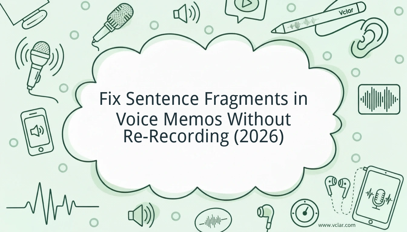 How to Fix Sentence Fragments in Voice Memos Without Re-Recording