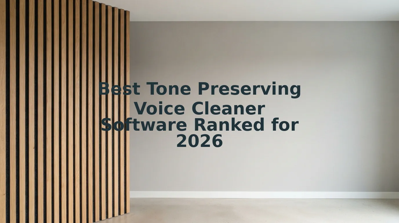 Best Tone Preserving Voice Cleaner Software Ranked for 2026