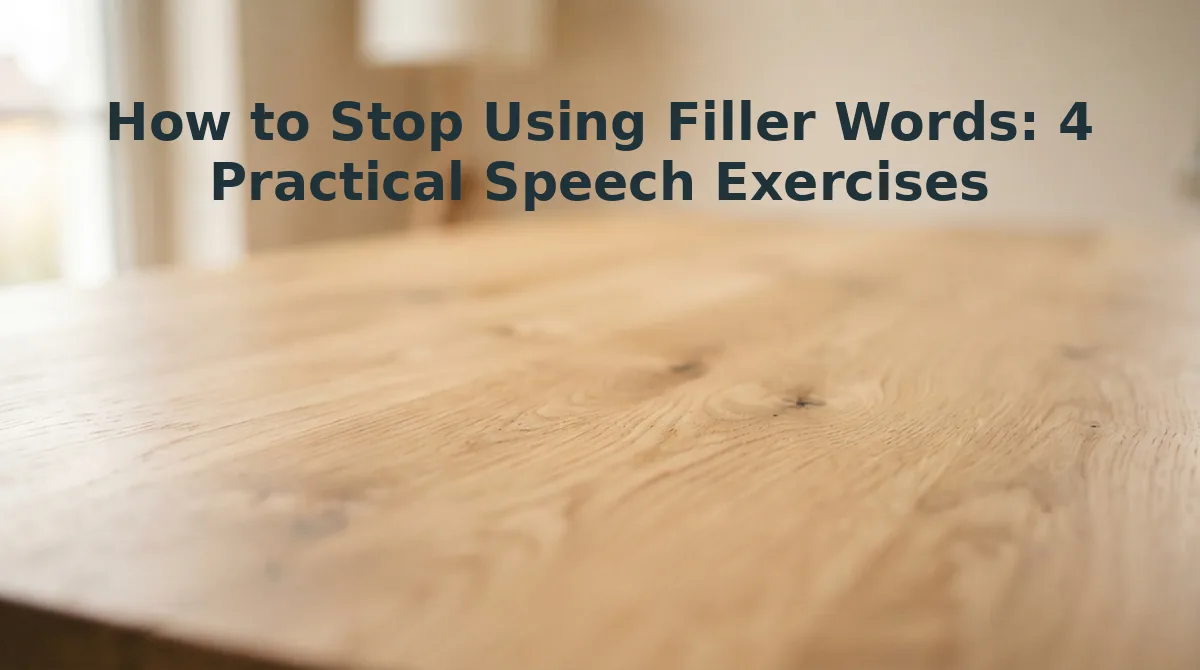 How to Stop Using Filler Words: 4 Practical Speech Exercises
