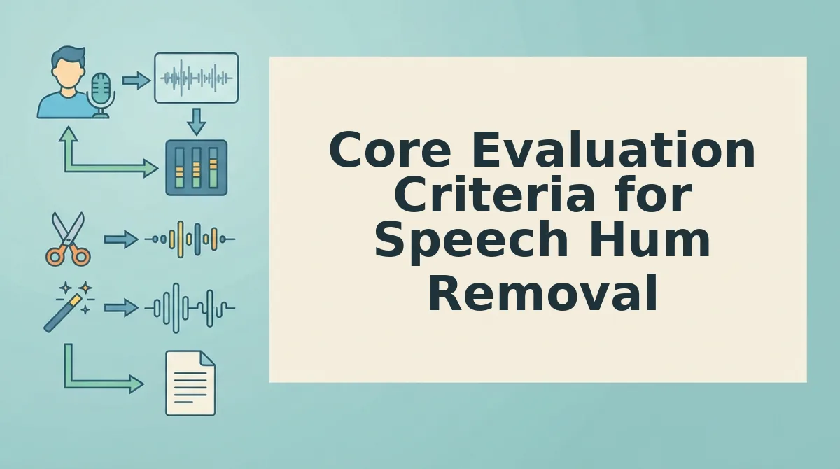 Core Evaluation Criteria for Speech Hum Removal