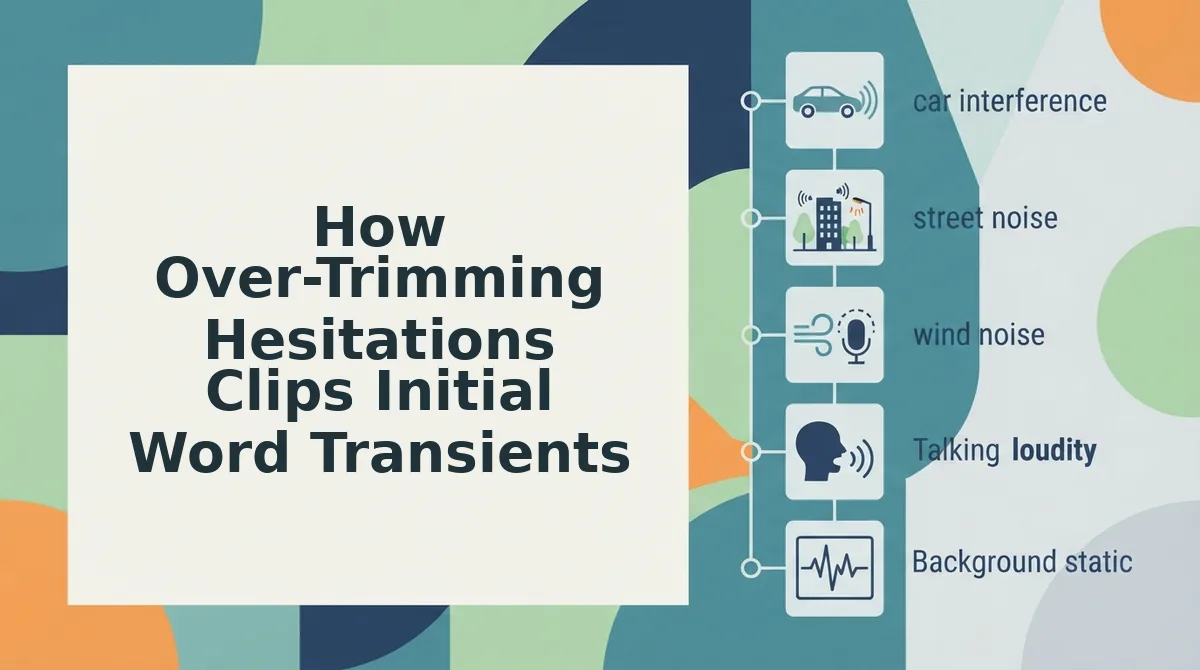 How Over-Trimming Hesitations Clips Initial Word Transients