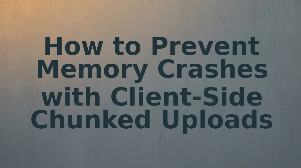 How to Prevent Memory Crashes with Client-Side Chunked Uploads