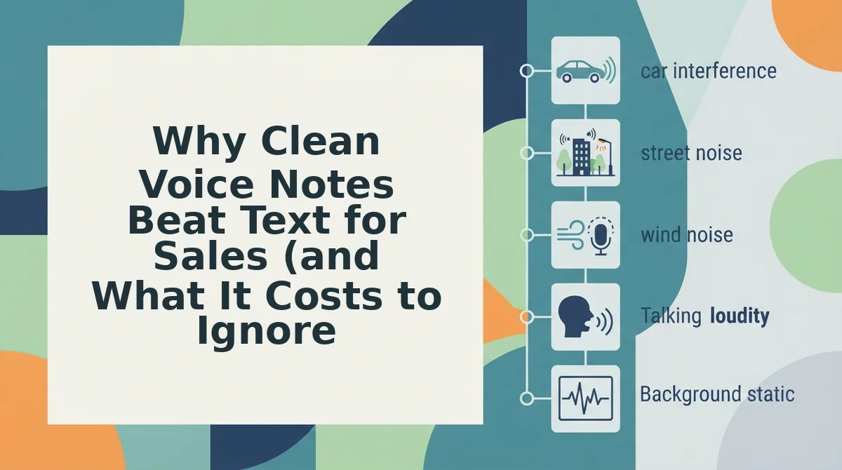 Why Clean Voice Notes Beat Text for Sales (and What It Costs to Ignore)