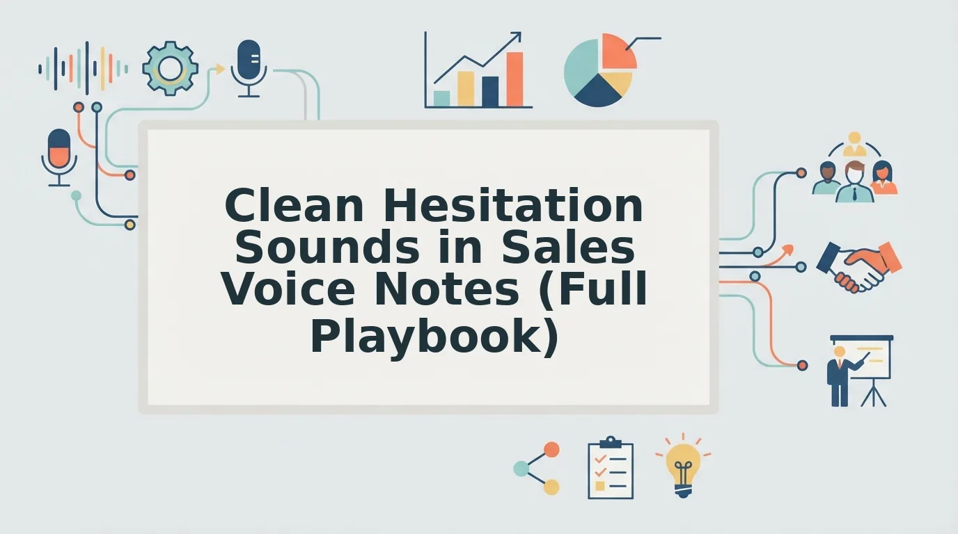 Clean hesitation sounds in sales voice notes playbook