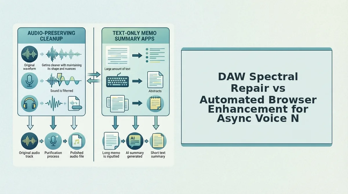 DAW Spectral Repair vs Automated Browser Enhancement for Async Voice Notes