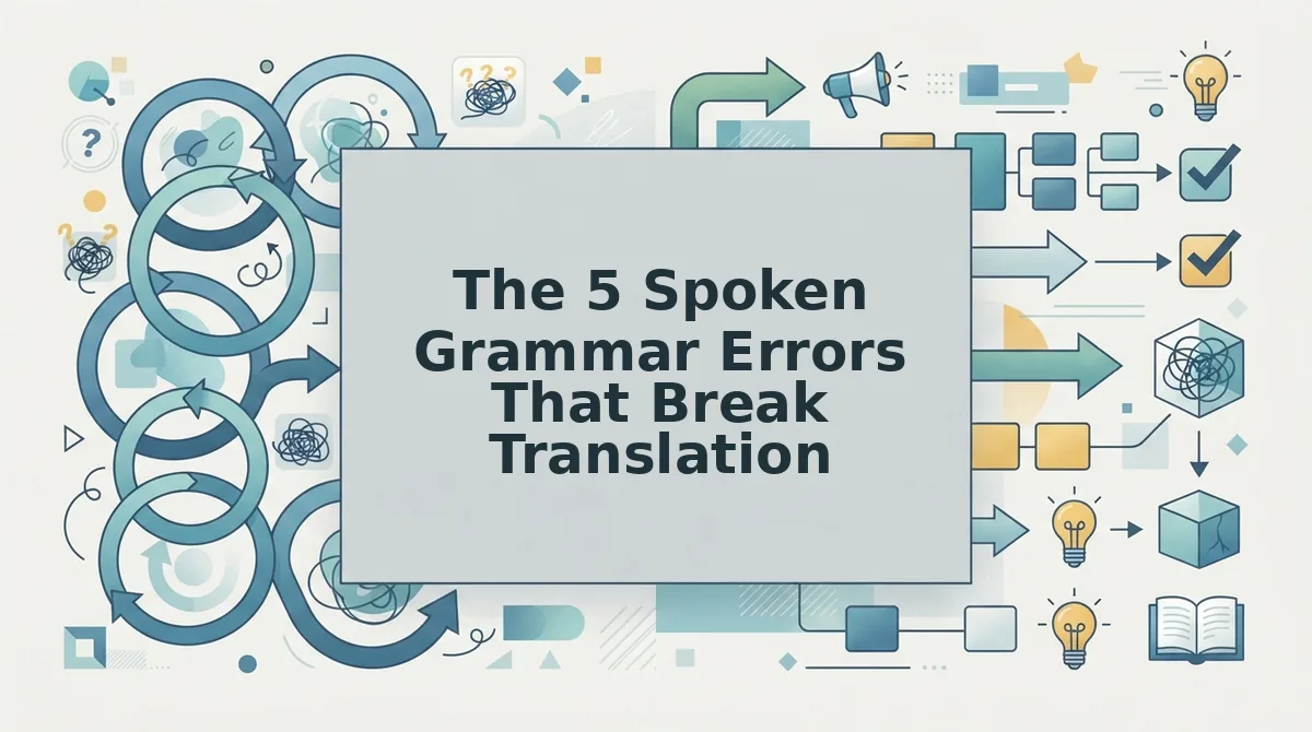 The 5 Spoken Grammar Errors That Break Translation