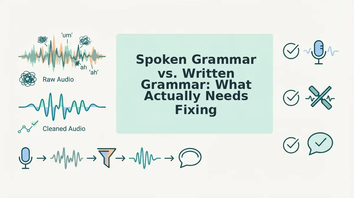 Spoken Grammar vs. Written Grammar: What Actually Needs Fixing