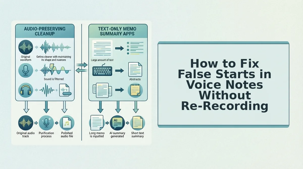 How to Fix False Starts in Voice Notes Without Re-Recording