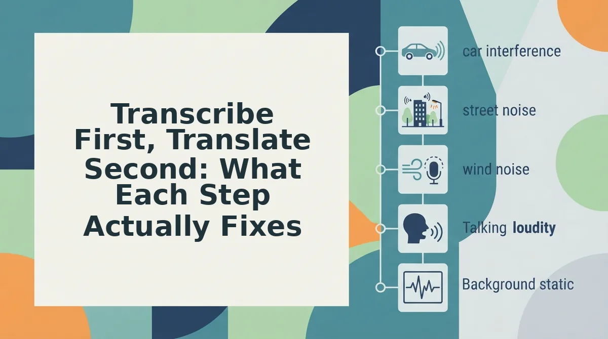 Transcribe First, Translate Second: What Each Step Actually Fixes