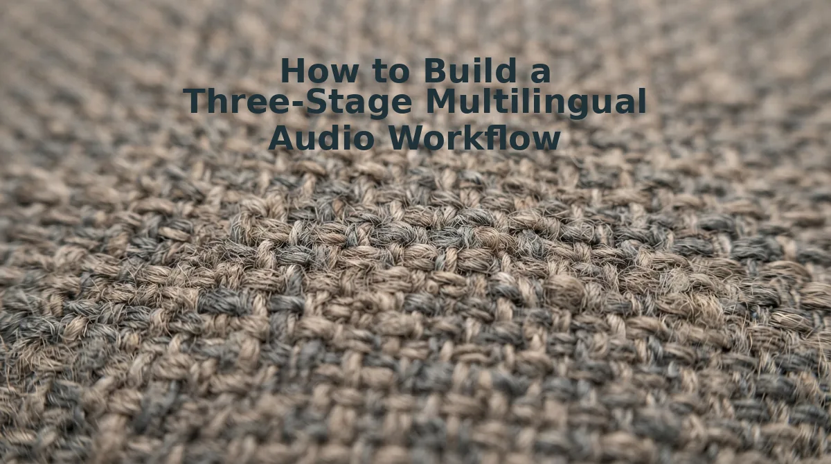 How to Build a Three-Stage Multilingual Audio Workflow