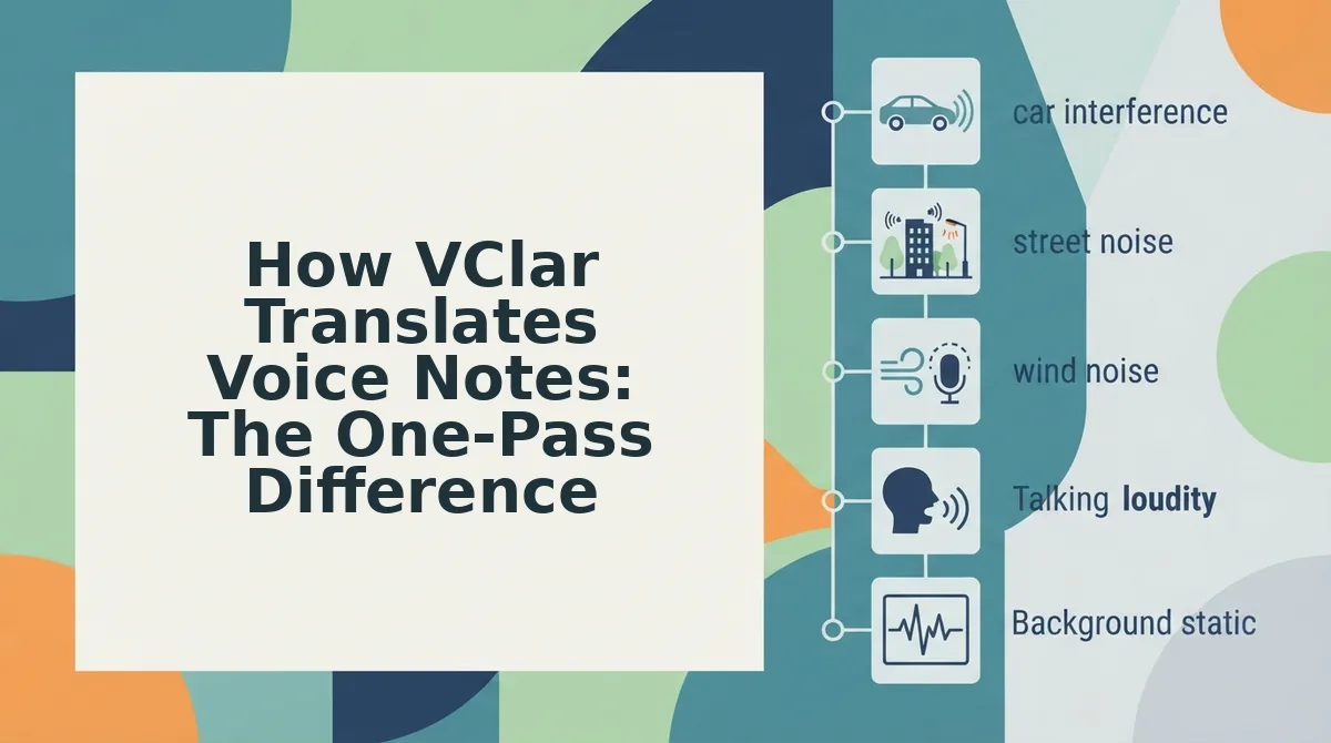 How VClar Translates Voice Notes: The One-Pass Difference