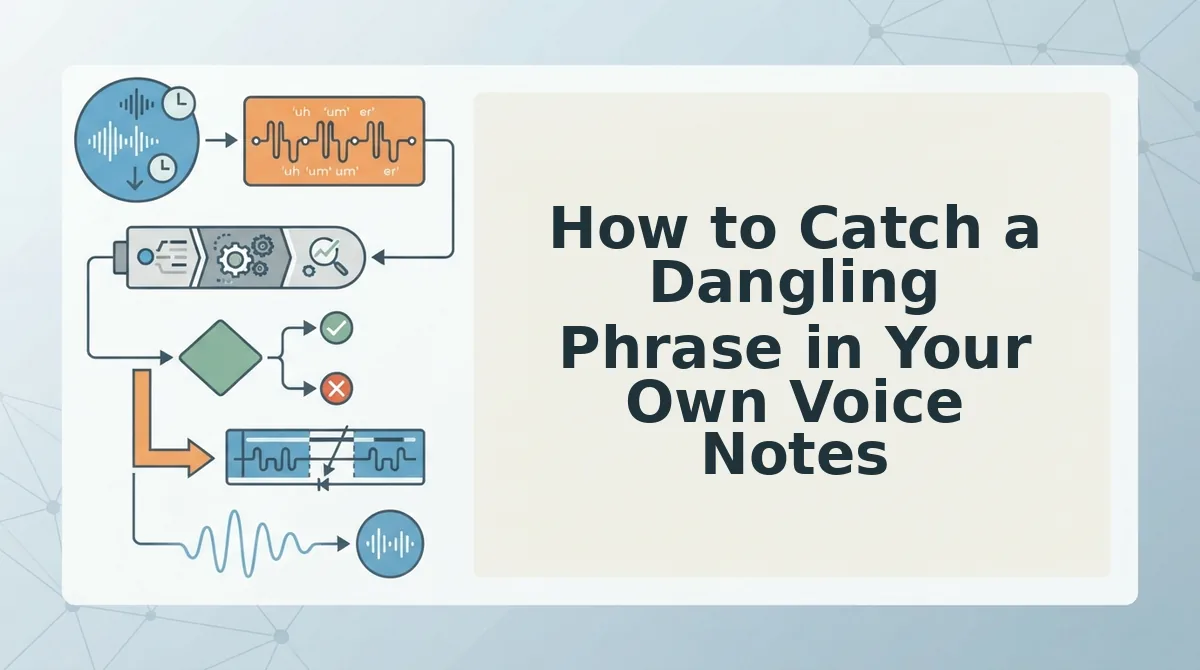 How to Catch a Dangling Phrase in Your Own Voice Notes