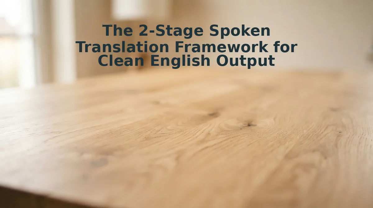 The 2-Stage Spoken Translation Framework for Clean English Output