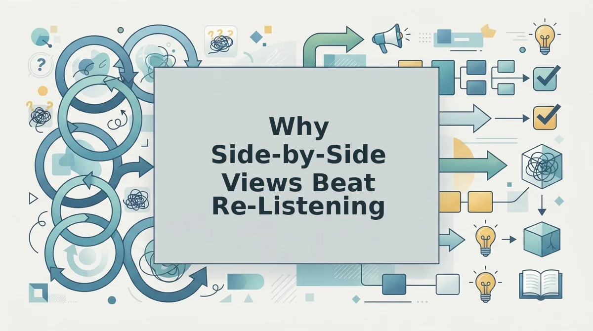 Why Side-by-Side Views Beat Re-Listening
