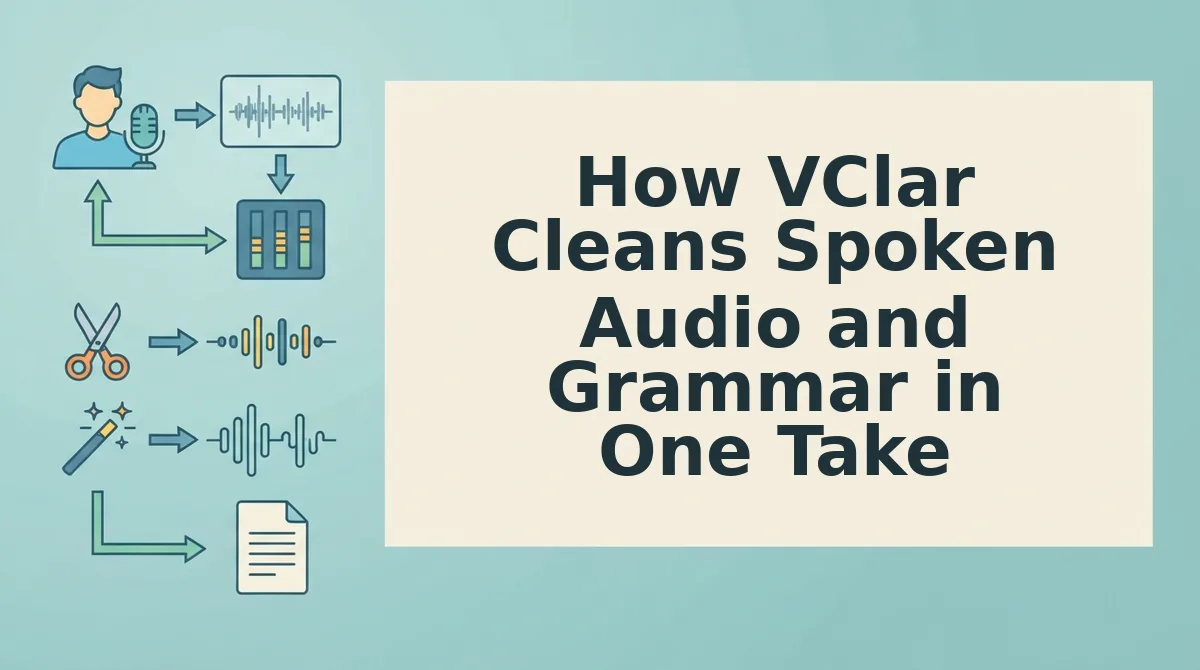 How VClar Cleans Spoken Audio and Grammar in One Take