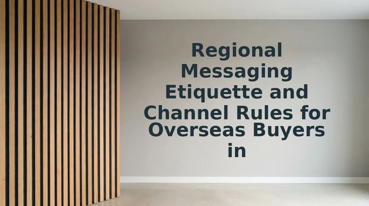 Regional Messaging Etiquette and Channel Rules for Overseas Buyers in 2026