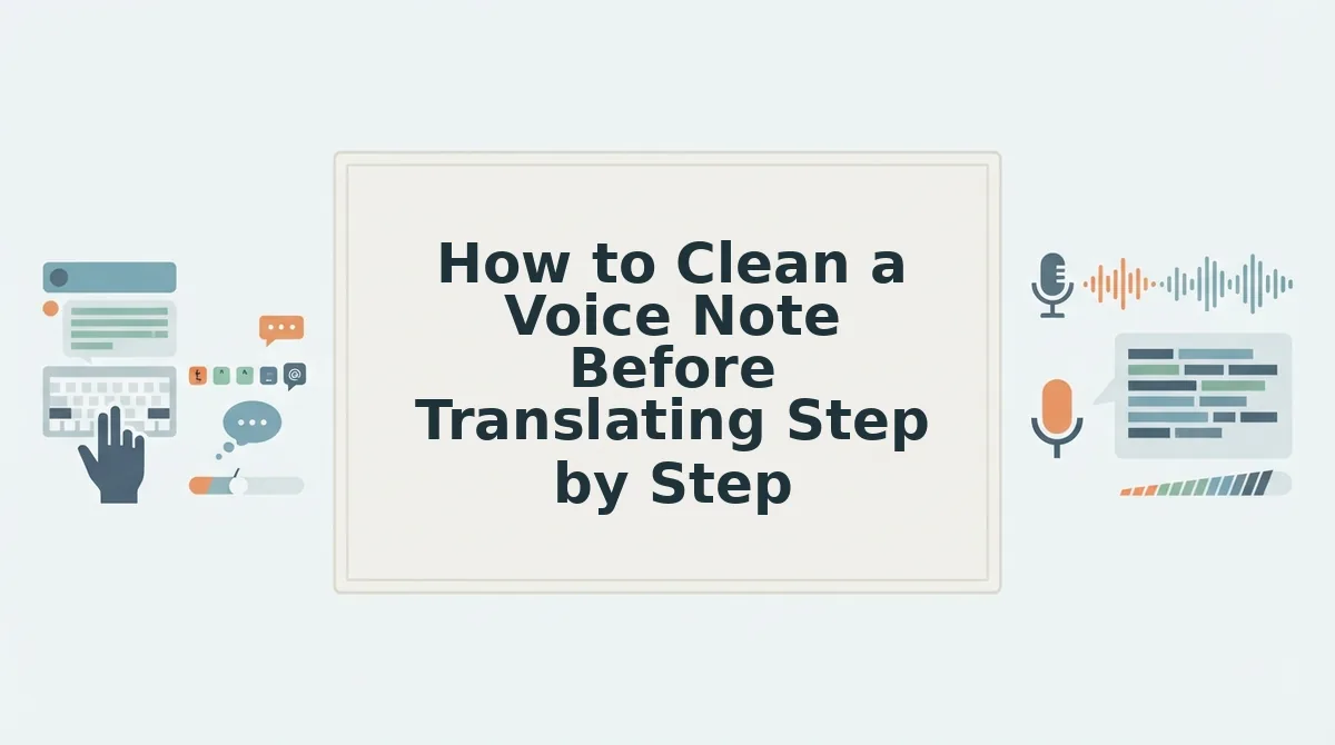 How to Clean a Voice Note Before Translating Step by Step
