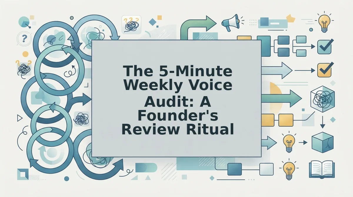 The 5-Minute Weekly Voice Audit: A Founder's Review Ritual